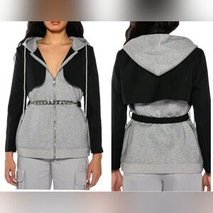 Madonna & Co. Baddie Sweatshirt Bolero Hoodie Blazer/Jacket, Size Small, EUC!